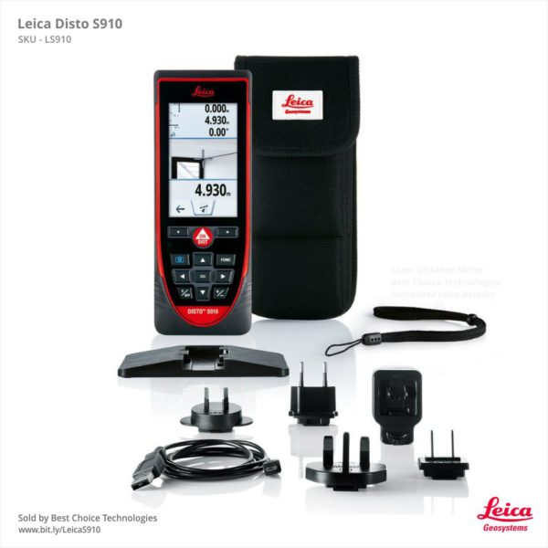 Leica Disto S910 – Laser Distance Meter – Free Shipping, Durable Battery & FREE Leica Disto Sketch App